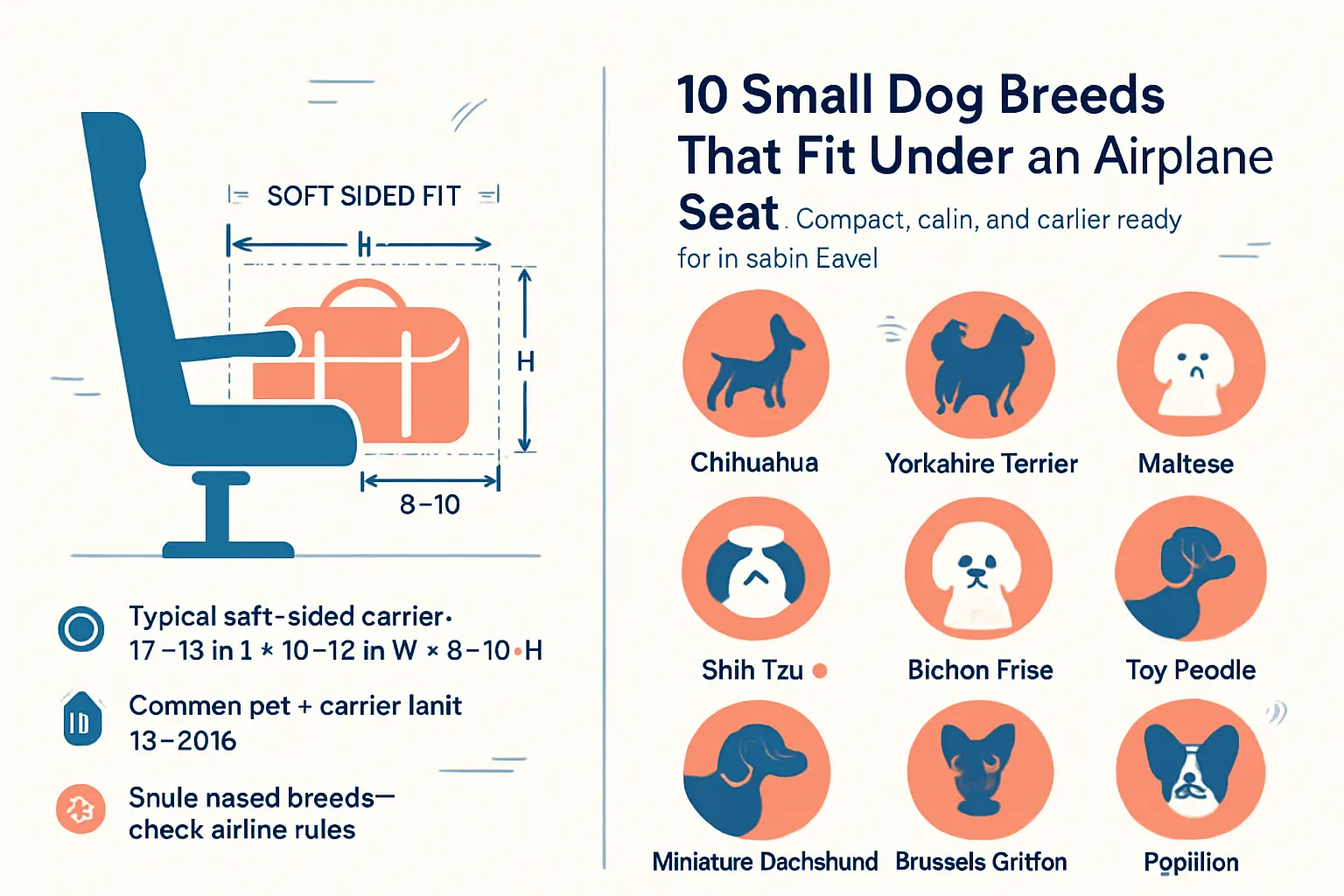 10 small dog breeds that commonly fit under an airplane seat