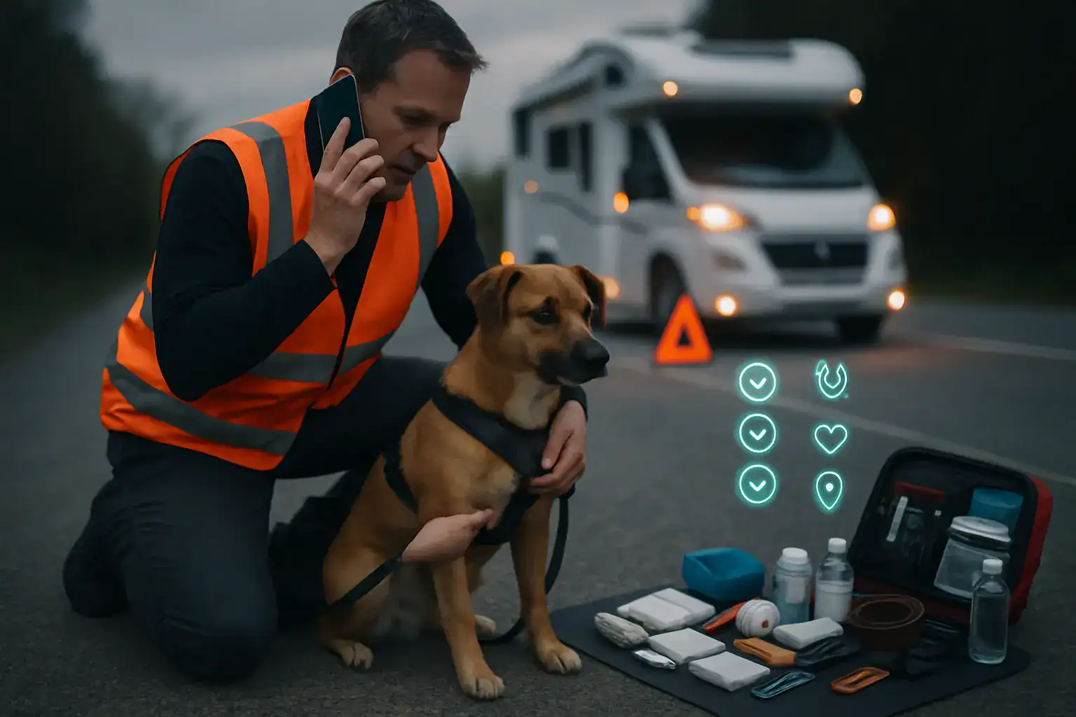 emergency gear and quick actions for incidents on the road