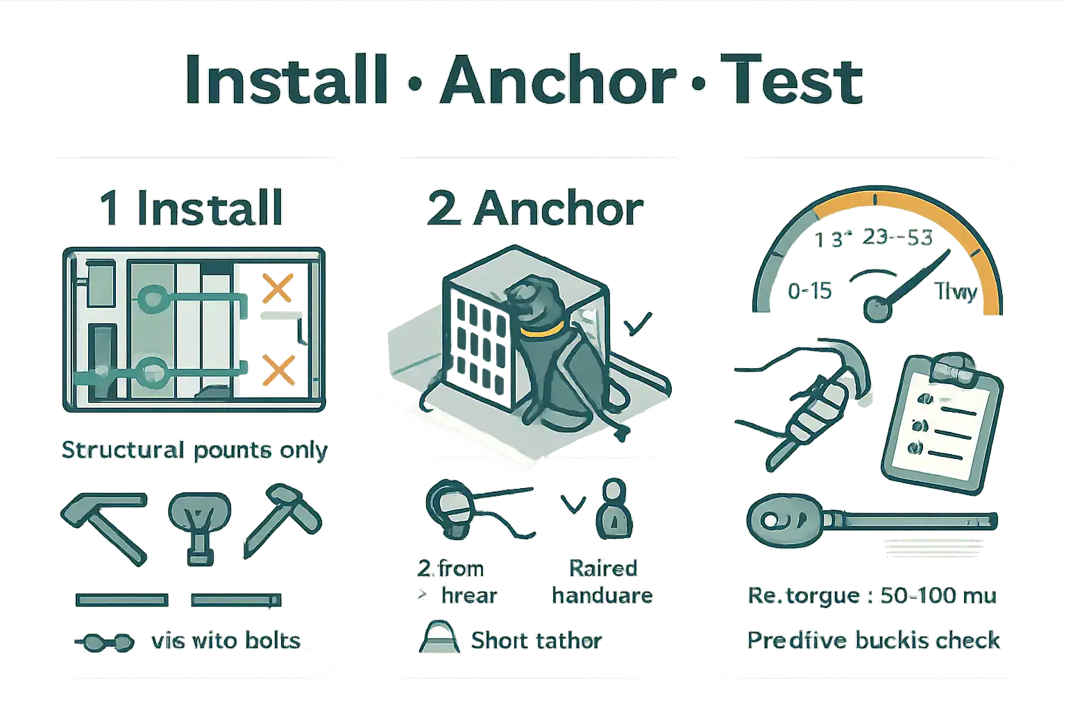 how to install, anchor and test each option safely