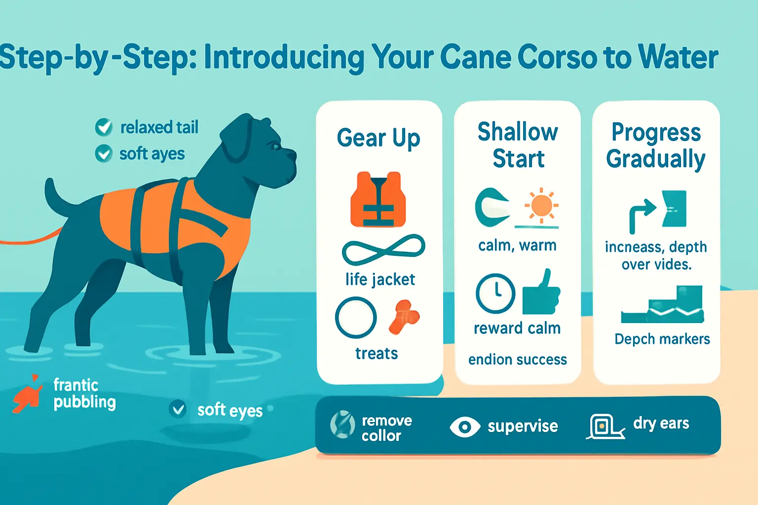 step-by-step: introducing your cane corso to water