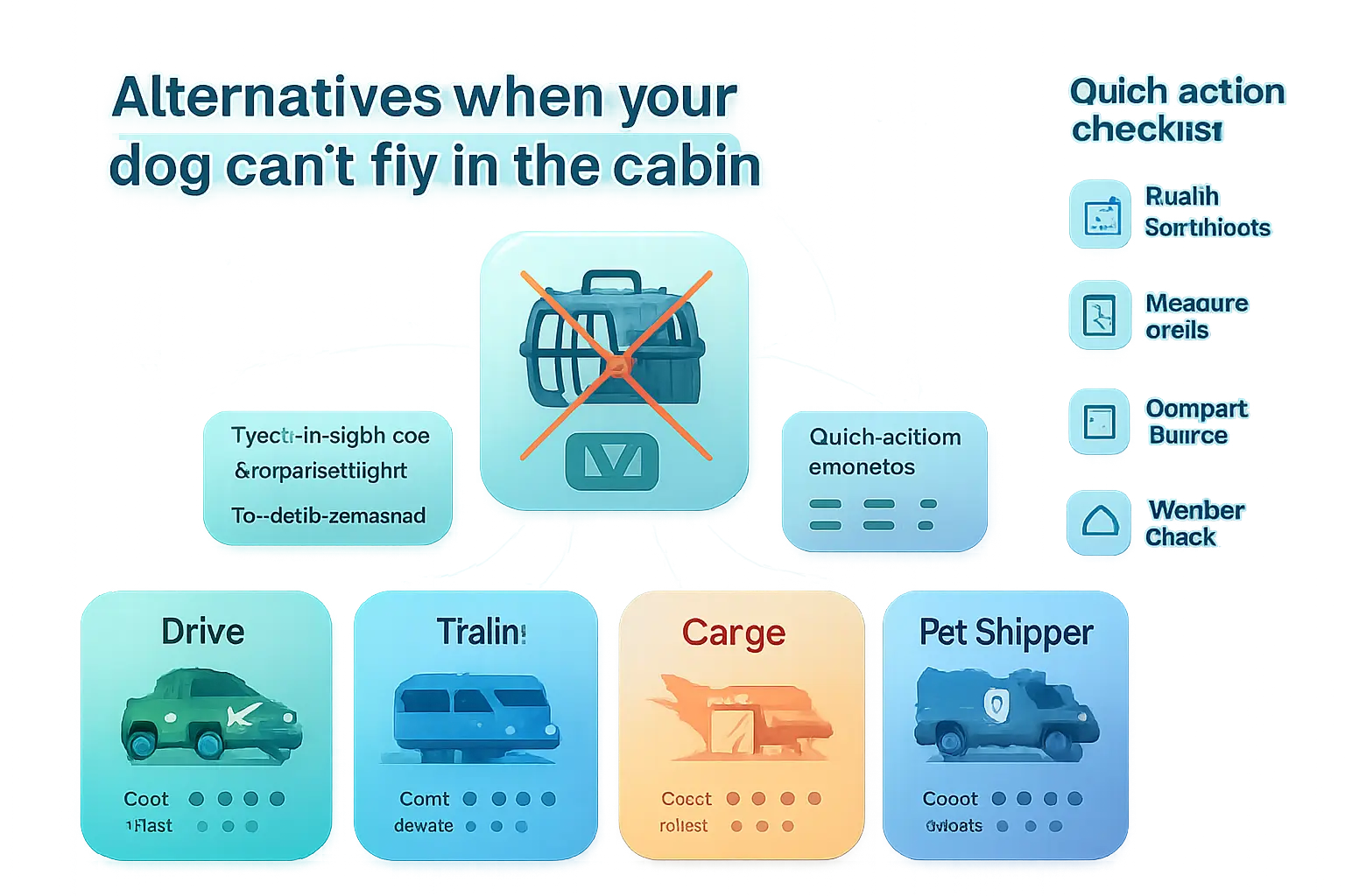 alternatives when your dog can’t fly in the cabin