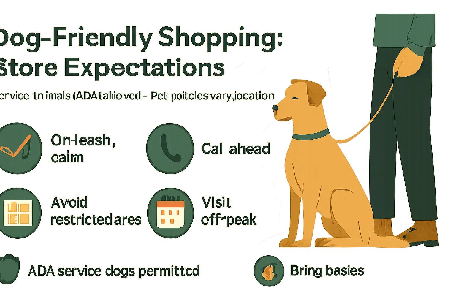 expectations for bringing a dog into the store