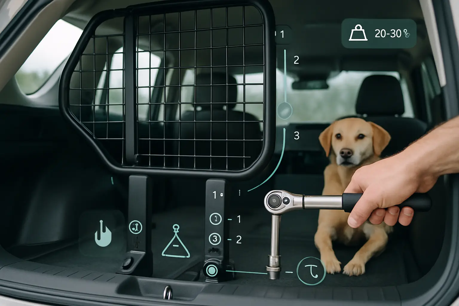 method 3 — install a rigid cargo barrier or pet divider