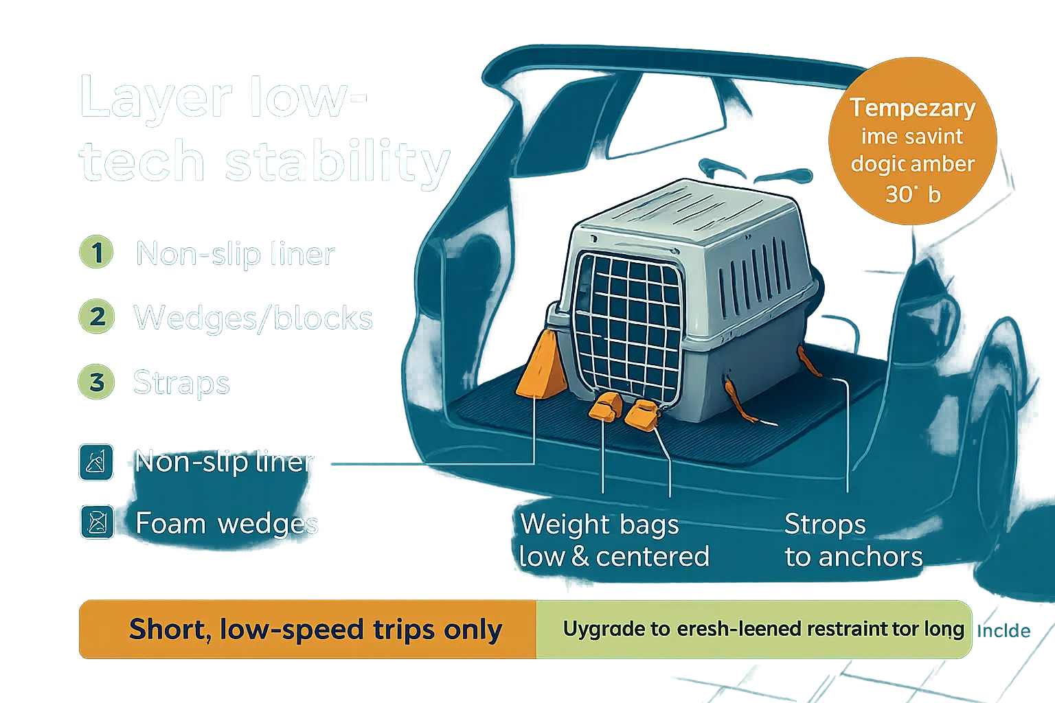 method 5 — stabilize using non-slip mats, blocking, and supplemental supports