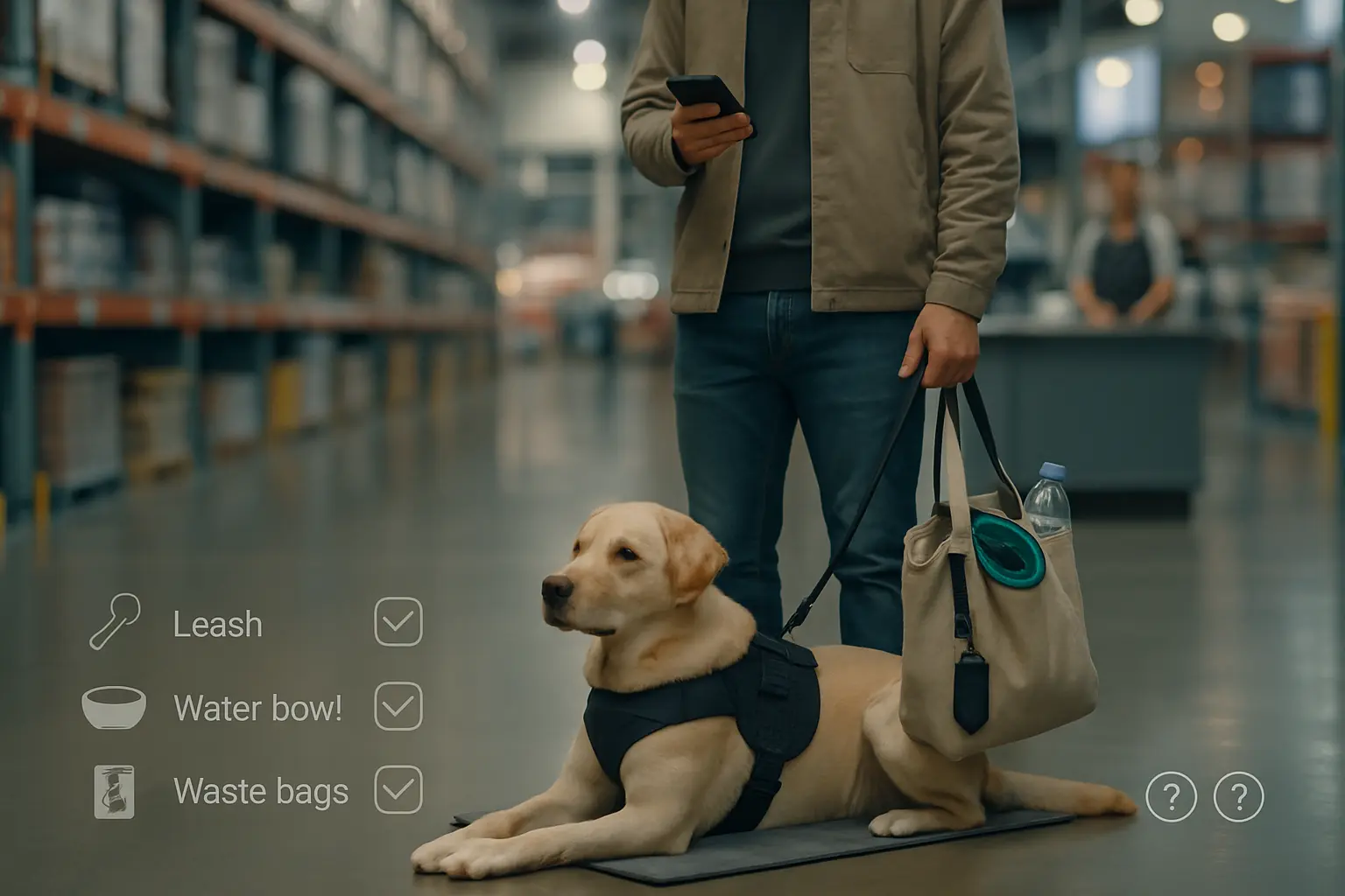 practical preparation and in‑store etiquette for service dogs