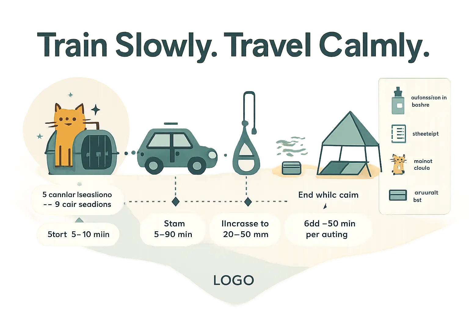 training and slow acclimation so your cat tolerates travel