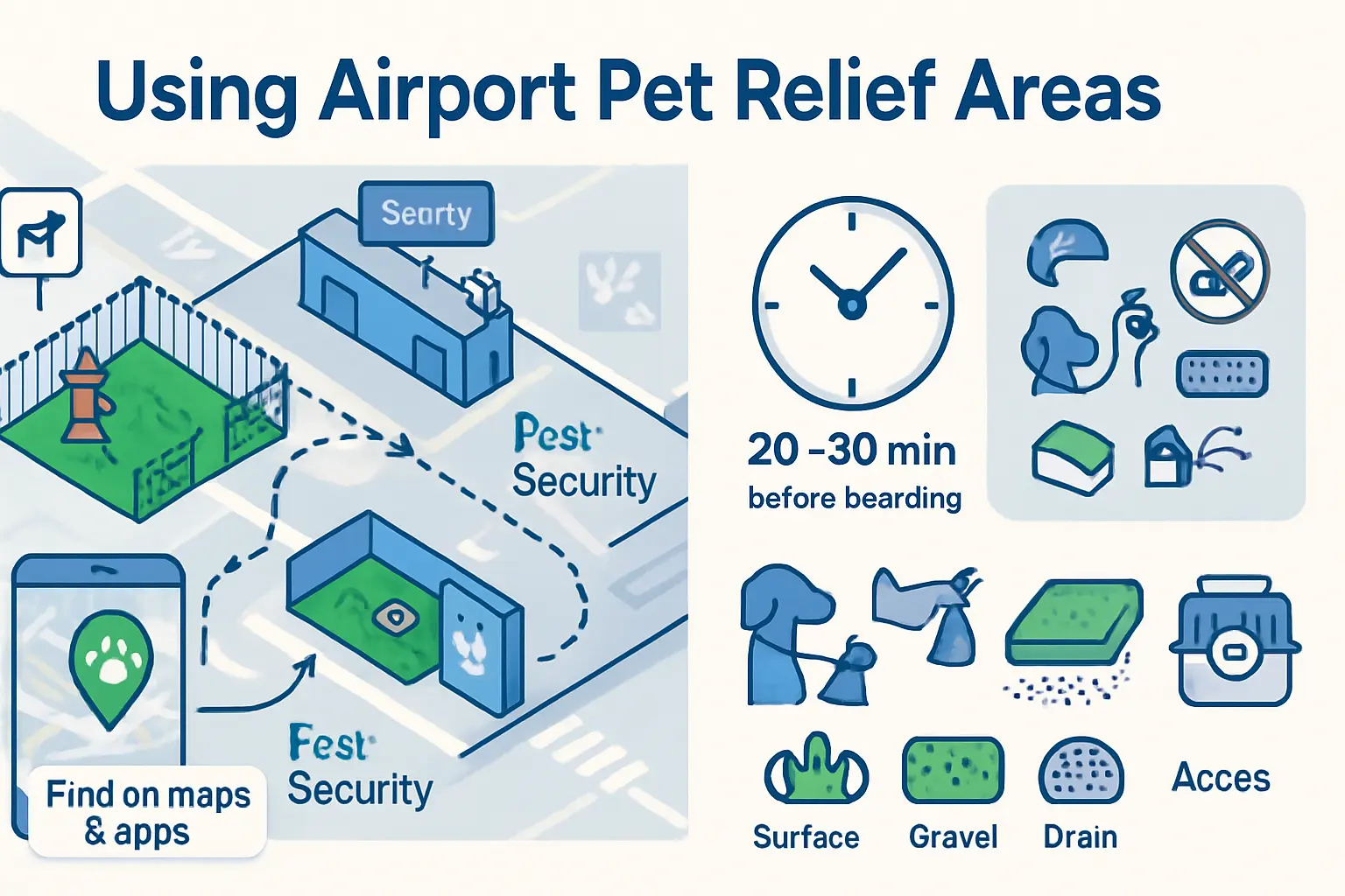 using airport pet relief areas