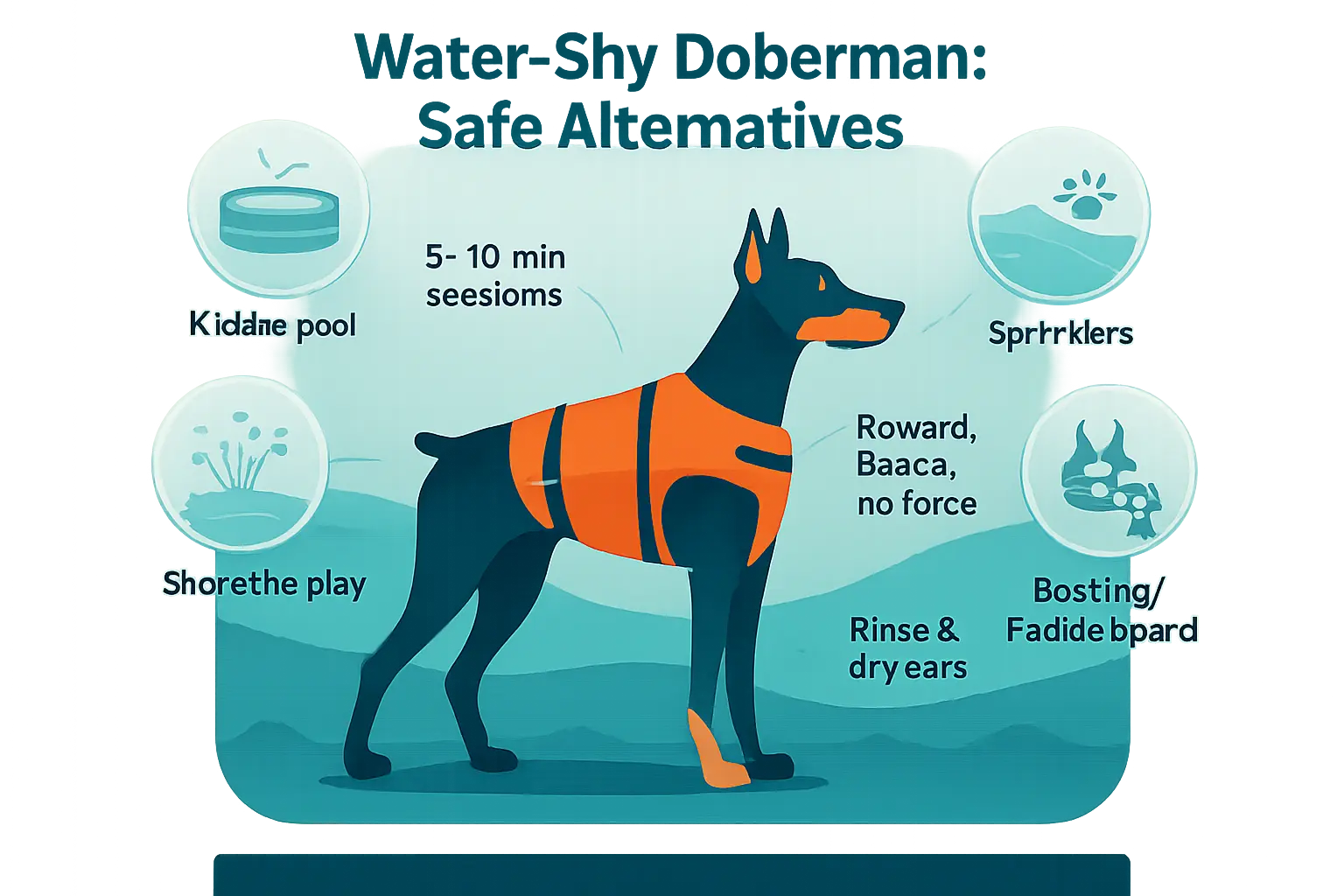 alternatives and next steps if your doberman hates water