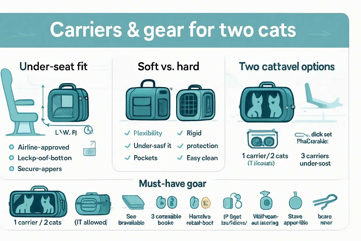 choosing carriers and gear for traveling with two cats
