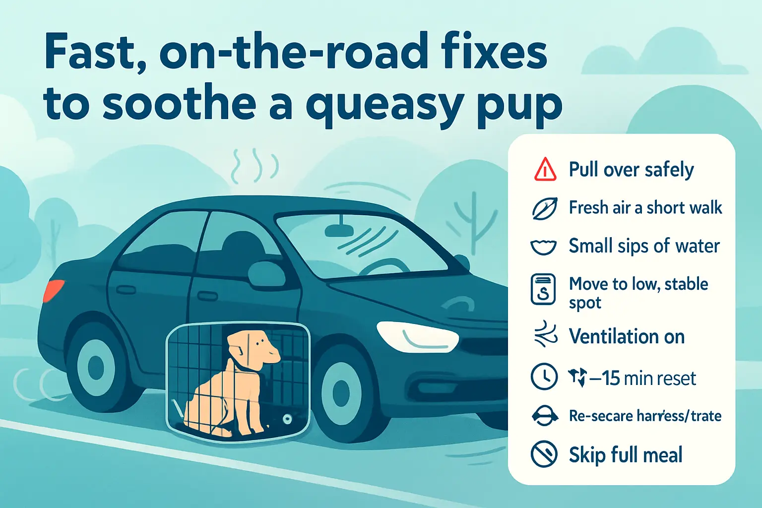 fast, on-the-road fixes to soothe a queasy pup