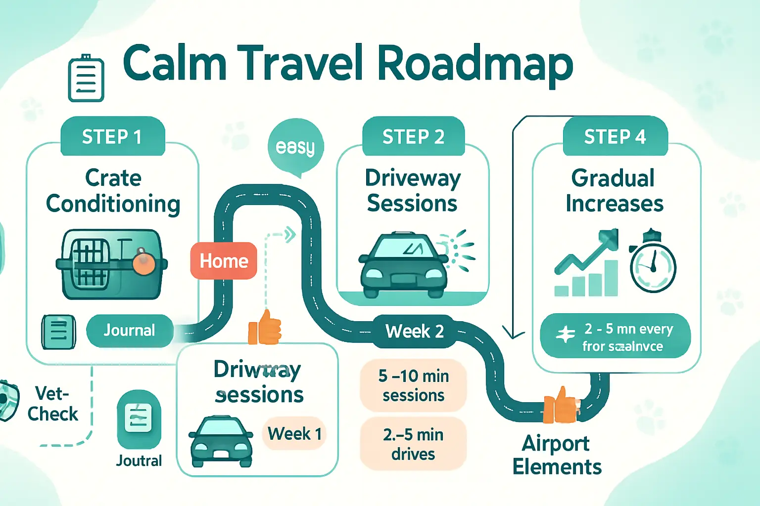 step-by-step training plan to prepare your dog for travel