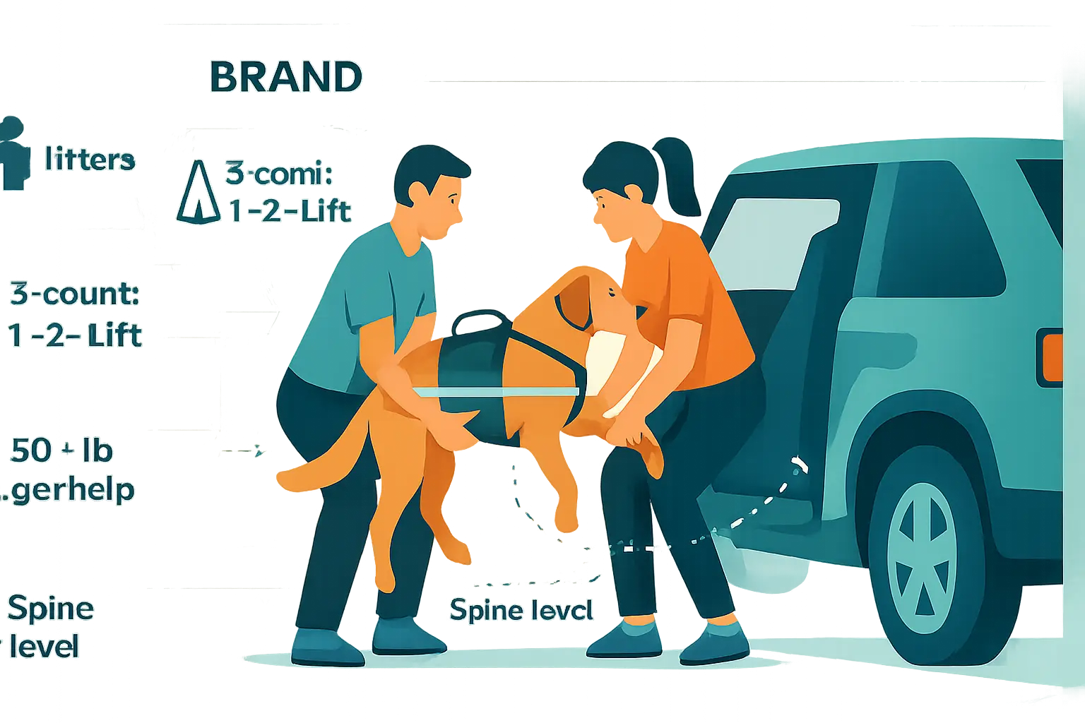 two-person lifts and coordinating with a helper