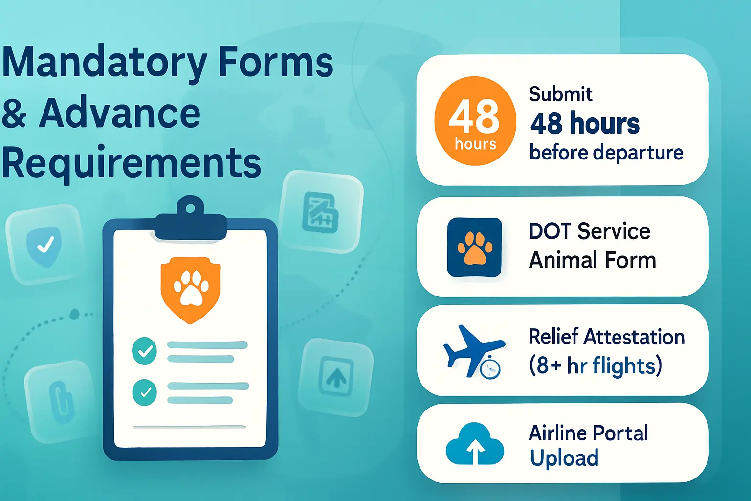 mandatory forms and advance requirements