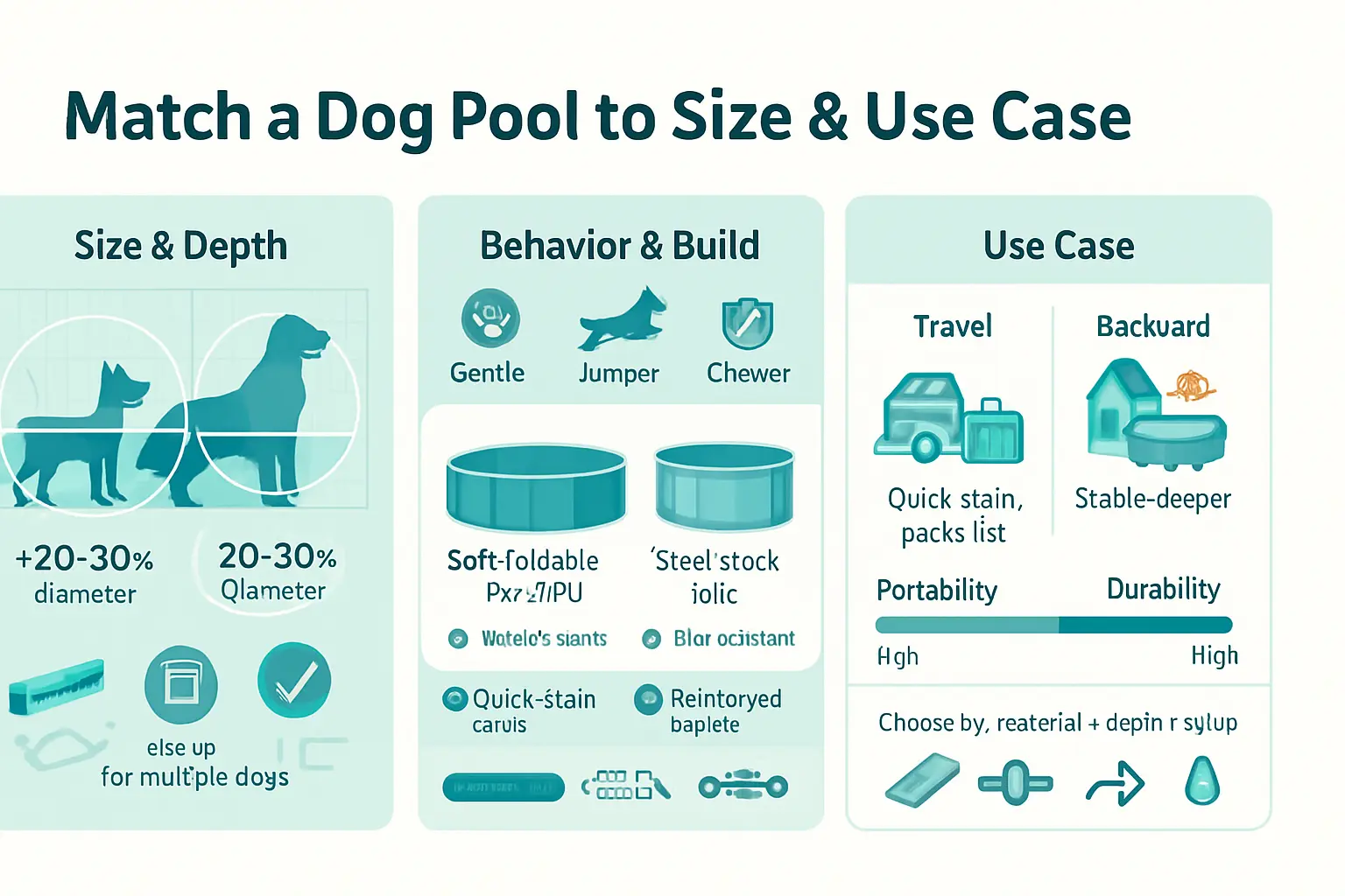 matching a pool to your dog and use case